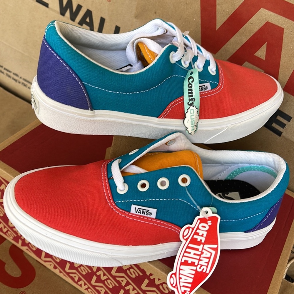 Vans Comfycush Era Multi Block Multi/True White sneakers WMNS - Picture 11 of 16